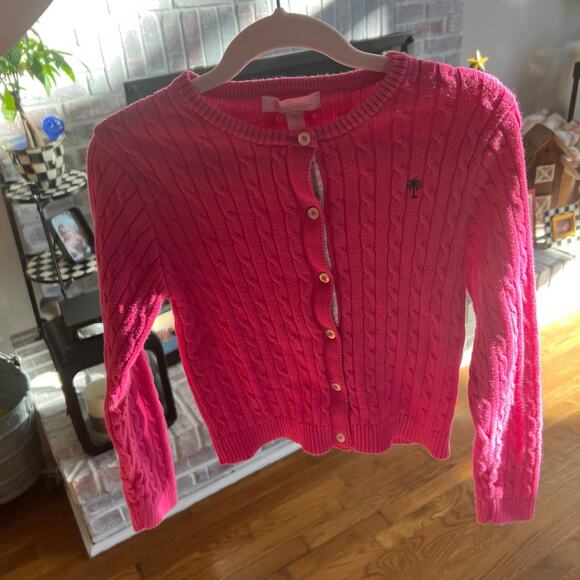 Lilly Pulitzer Other - Lilly pultizer pink Cardigan sweater‎ girls size 8